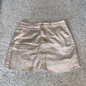 Gold Metallic Mini Skirt